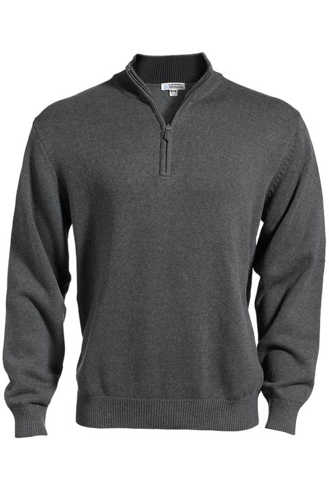 712 - Edwards Menb's Quarter Zip Sweater