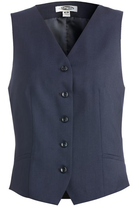 7526 - Edwards Ladies' Synergyâ„¢ Washable High Button Vest