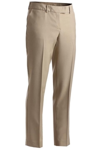 8760 - Edwards Ladies' Easy Fit Mid Rise Microfiber Flat Front Pant