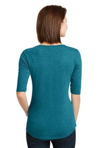 6756L - Anvil Ladies Tri-Blend Deep Scoop Neck 1/2-Sleeve Tee