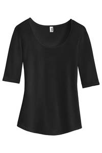 6756L - Anvil Ladies Tri-Blend Deep Scoop Neck 1/2-Sleeve Tee