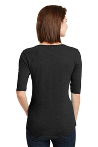 6756L - Anvil Ladies Tri-Blend Deep Scoop Neck 1/2-Sleeve Tee