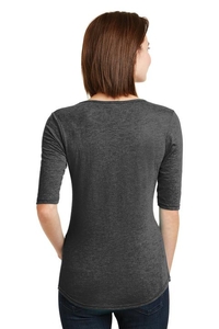 6756L - Anvil Ladies Tri-Blend Deep Scoop Neck 1/2-Sleeve Tee