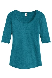 6756L - Anvil Ladies Tri-Blend Deep Scoop Neck 1/2-Sleeve Tee