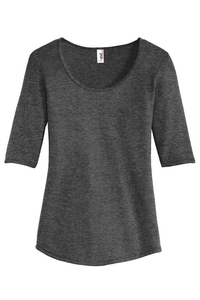 6756L - Anvil Ladies Tri-Blend Deep Scoop Neck 1/2-Sleeve Tee