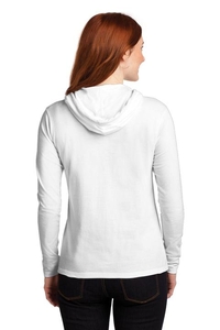 887L - Anvil Ladies 100% Combed Ring Spun Cotton Long Sleeve Hooded T-Shirt