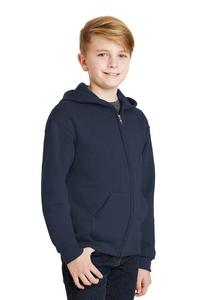 993B - JERZEES - Youth NuBlend Full-Zip Hooded Sweatshirt.  993B