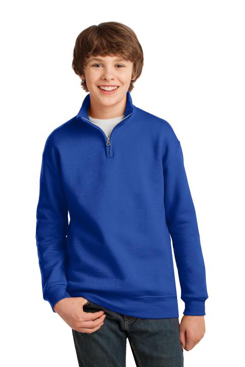 995Y - Jerzees Youth NuBlend 1/4 Zip Cadet Collar Sweatshirt