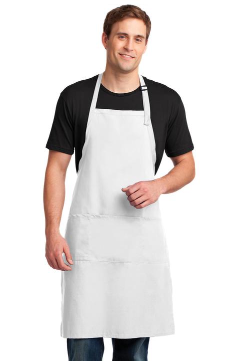 A700 - Port Authority Easy Care Extra Long Bib Apron with Stain Release