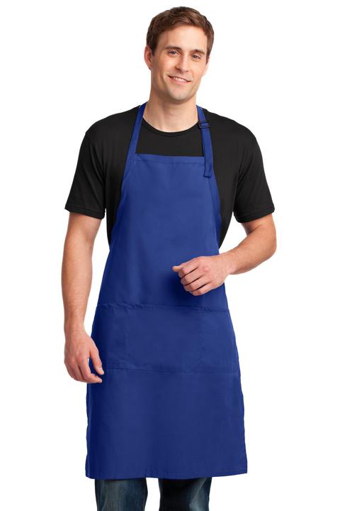 A700 - Port Authority Easy Care Extra Long Bib Apron with Stain Release