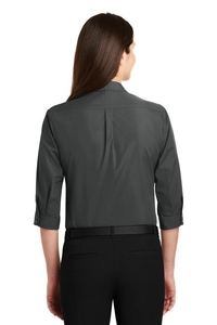 LW102 - Port Authority Ladies 3/4 Sleeve Carefree Poplin Shirt