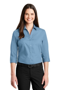 LW102 - Port Authority Ladies 3/4 Sleeve Carefree Poplin Shirt