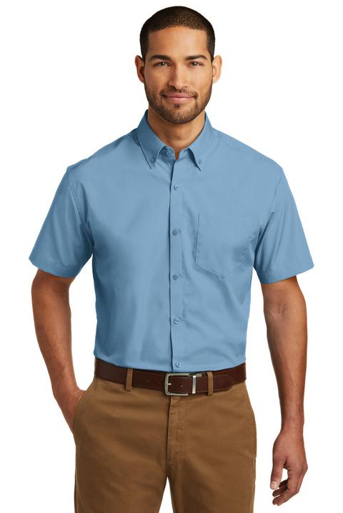 W101 - Port Authority Short Sleeve Carefree Poplin Shirt