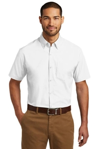 W101 - Port Authority Short Sleeve Carefree Poplin Shirt