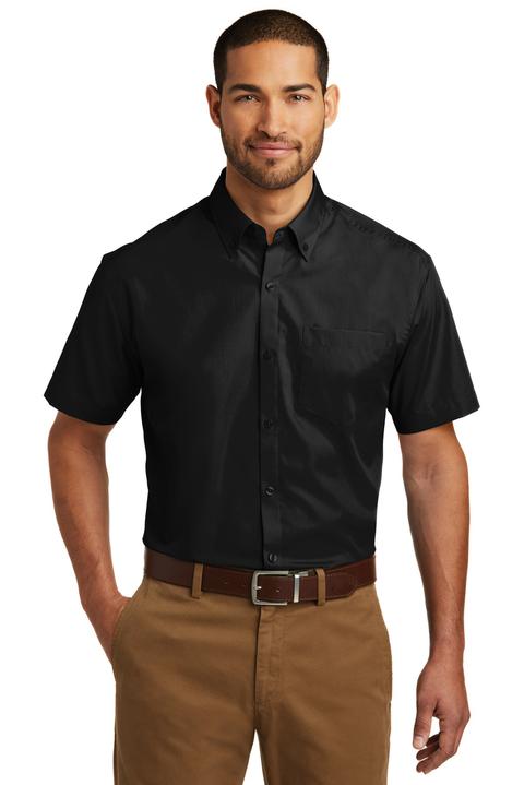 W101 - Port Authority Short Sleeve Carefree Poplin Shirt