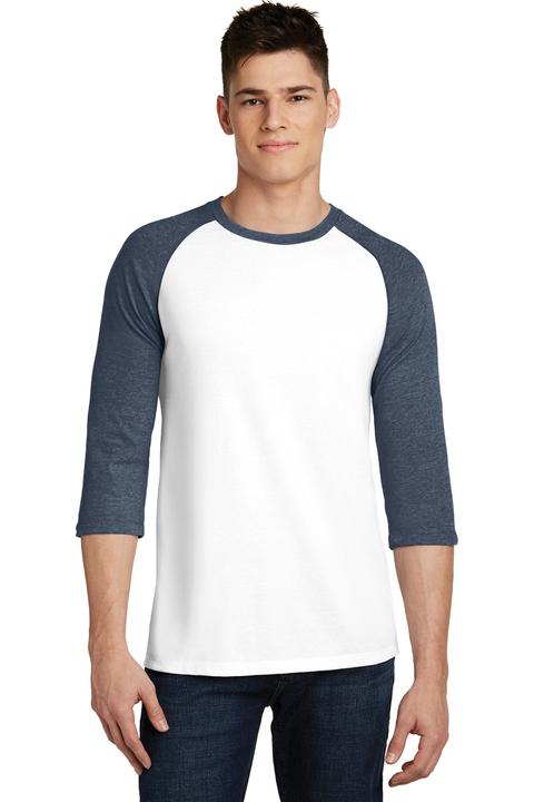 DT6210 - District Young Mens Very Important Tee 3/4 Sleeve Raglan