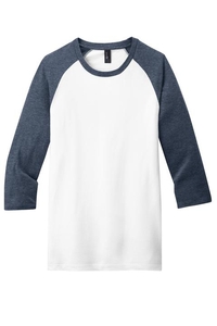 DT6210 - District Young Mens Very Important Tee 3/4 Sleeve Raglan