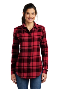 LW668 - Port Authority Ladies Plaid Flannel Tunic 