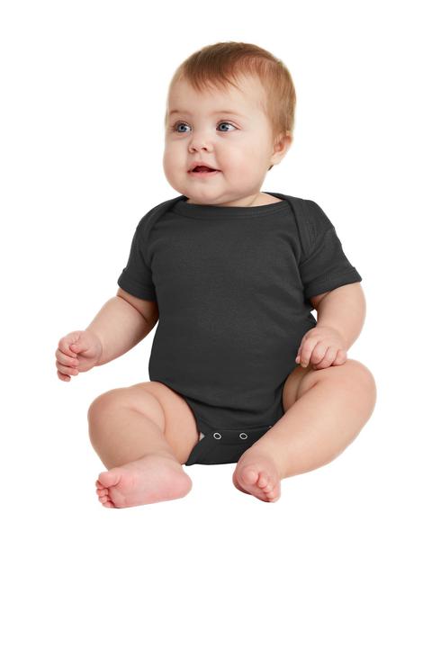 RS4400 - Rabbit Skins Infant Short Sleeve Baby Rib Bodysuit