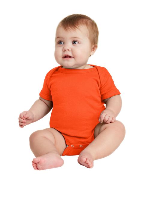 RS4400 - Rabbit Skins Infant Short Sleeve Baby Rib Bodysuit