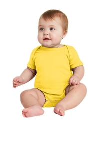 RS4400 - Rabbit Skins Infant Short Sleeve Baby Rib Bodysuit