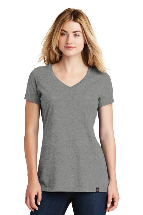 LNEA101 - New Era  Ladies Heritage Blend V Neck Tee