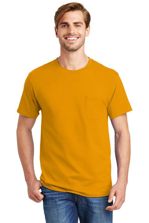 5590 - Hanes - Tagless 100%  Cotton T-Shirt with Pocket.  5590