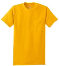 5590 - Hanes - Tagless 100%  Cotton T-Shirt with Pocket.  5590