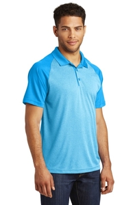 ST641 - Sport-Tek PosiCharge RacerMesh Raglan Heather Block Polo