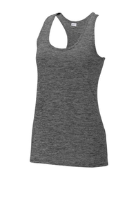 LST396 - Sport-Tek Ladies PosiCharge Electric Heather Racerback Tank