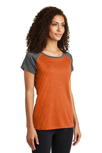 LST362 - Sport-Tek Ladies Heather On Heather Contender Scoop Neck Tee