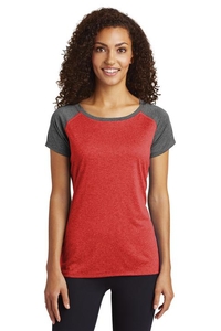 LST362 - Sport-Tek Ladies Heather On Heather Contender Scoop Neck Tee