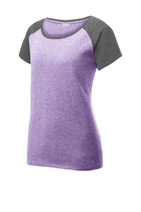 LST362 - Sport-Tek Ladies Heather On Heather Contender Scoop Neck Tee