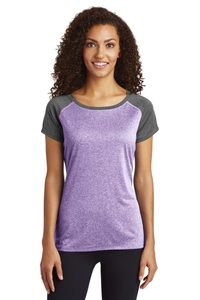 LST362 - Sport-Tek Ladies Heather On Heather Contender Scoop Neck Tee