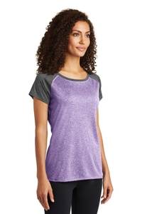 LST362 - Sport-Tek Ladies Heather On Heather Contender Scoop Neck Tee