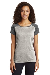 LST362 - Sport-Tek Ladies Heather On Heather Contender Scoop Neck Tee