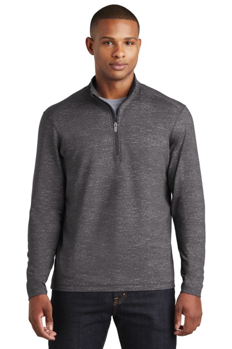 ST855 - Sport-Tek Sport Wick Stretch Reflective Heather 1/2 Zip Pullover