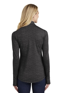 LST855 - Sport-Tek Ladies Sport Wick Stretch Reflective Heather 1/2 Zip Pullover