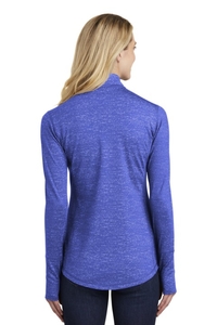 LST855 - Sport-Tek Ladies Sport Wick Stretch Reflective Heather 1/2 Zip Pullover