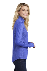 LST855 - Sport-Tek Ladies Sport Wick Stretch Reflective Heather 1/2 Zip Pullover