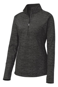 LST855 - Sport-Tek Ladies Sport Wick Stretch Reflective Heather 1/2 Zip Pullover