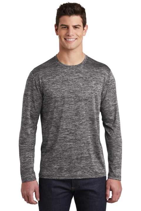 ST390LS - Sport-Tek PosiCharge Long Sleeve Electric Heather Tee