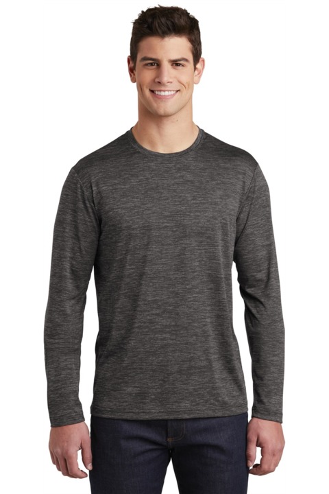 ST390LS - Sport-Tek PosiCharge Long Sleeve Electric Heather Tee