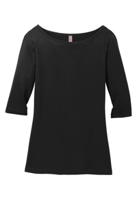 DM107L - District Women's Perfect Weight 3/4 Sleeve Tee