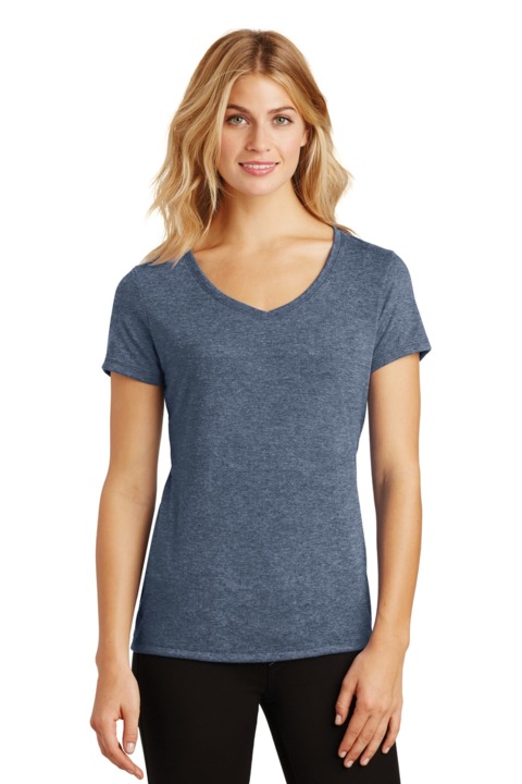 DM1350L - District Women's Perfect Tri V Neck Tee