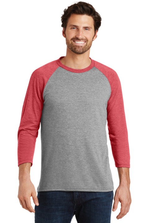 DM136 - District Perfect Tri 3/4 Sleeve Raglan