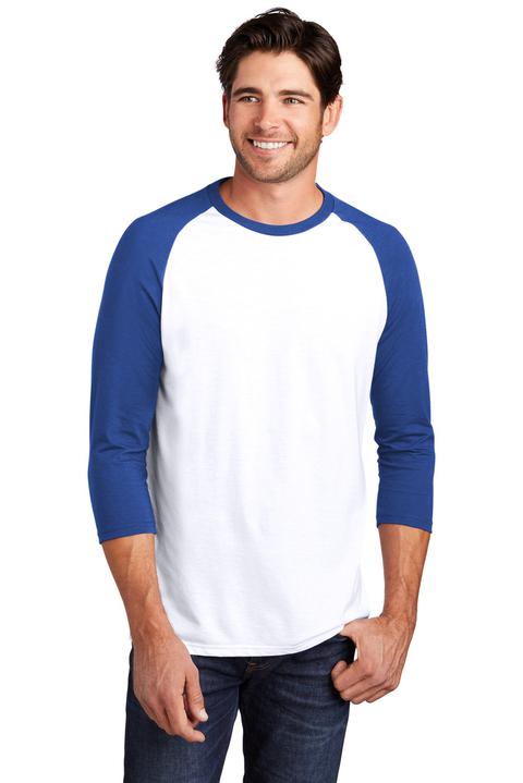 DM136 - District Perfect Tri 3/4 Sleeve Raglan