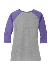 DM136L - District Women's Perfect Tri 3/4 Sleeve Raglan