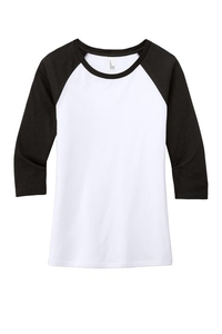 DM136L - District Women's Perfect Tri 3/4 Sleeve Raglan