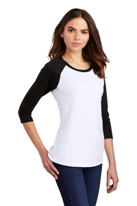 DM136L - District Women's Perfect Tri 3/4 Sleeve Raglan